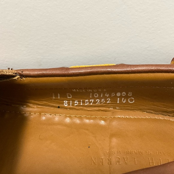 Ralph Lauren Tan Leather Boat Shoes - Picture 7 of 8